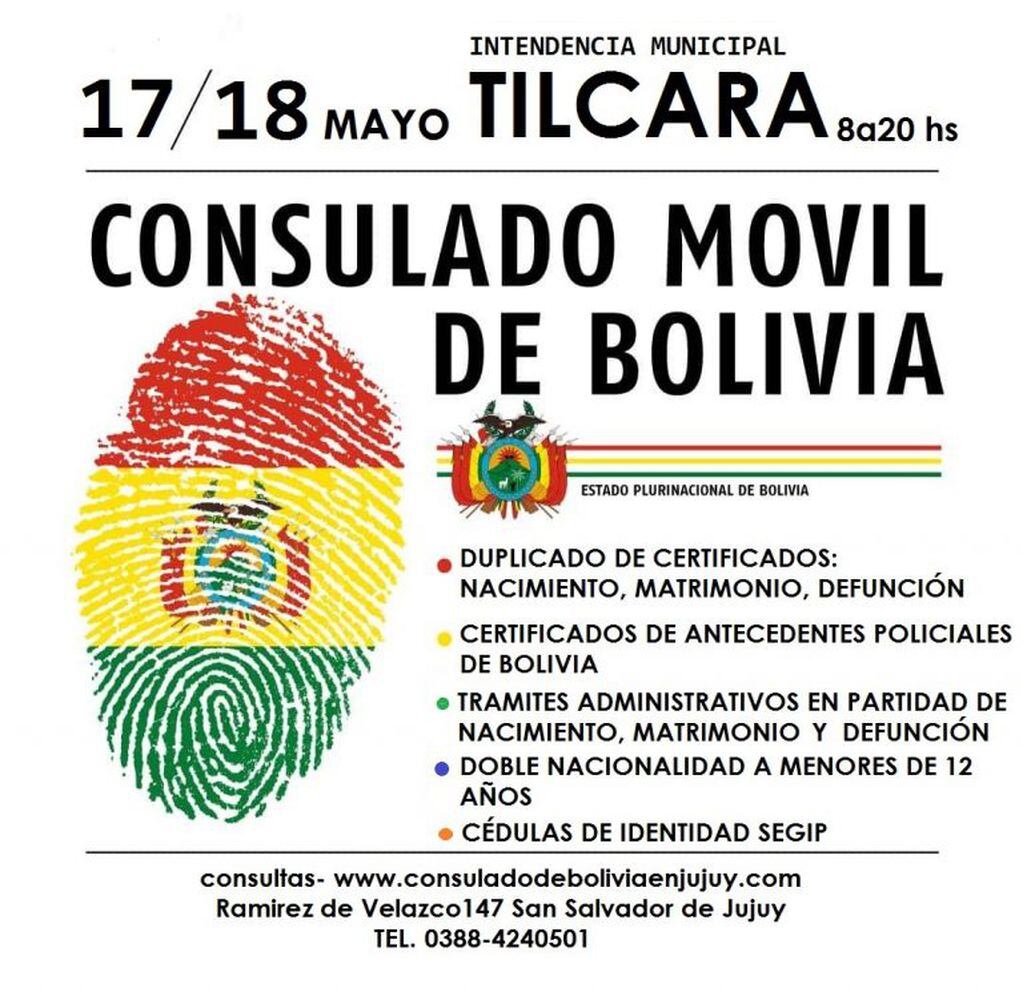 El Consulado Móvil de Bolivia presta servicio en Tilcara
