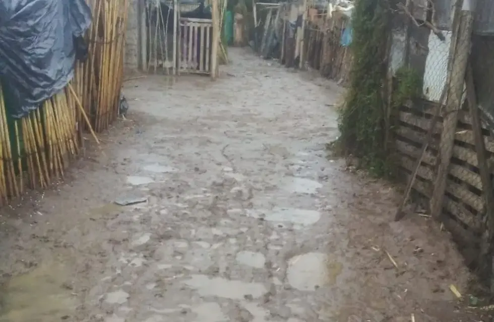 La lluvia afectó principalmente a las viviendas de los asentamientos de San Juan.