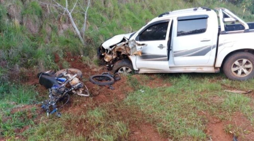 San Vicente: accidente se cobró la vida de un motociclista.
