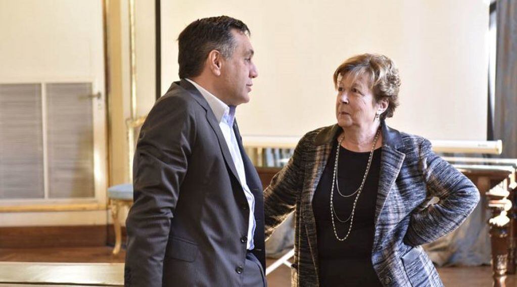 Finocchiaro y Garello, en la reunión del lunes (Gobierno de La Pampa)