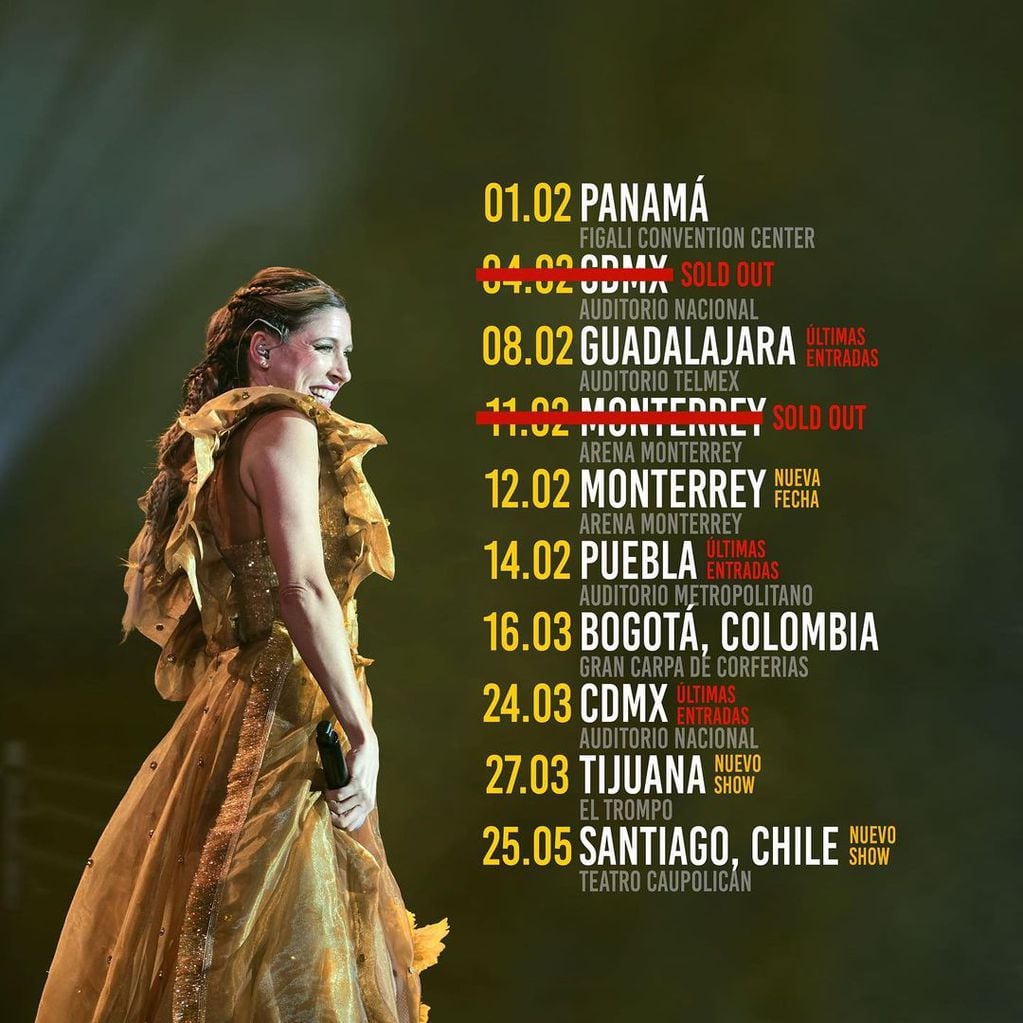 Los shows de Florencia Bertotti por Latinoamérica 2024