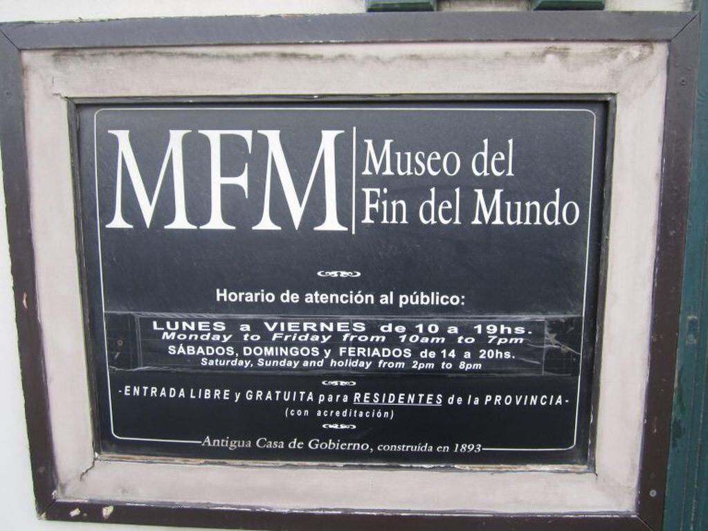 Cartel del Museo del Fin del Mundo