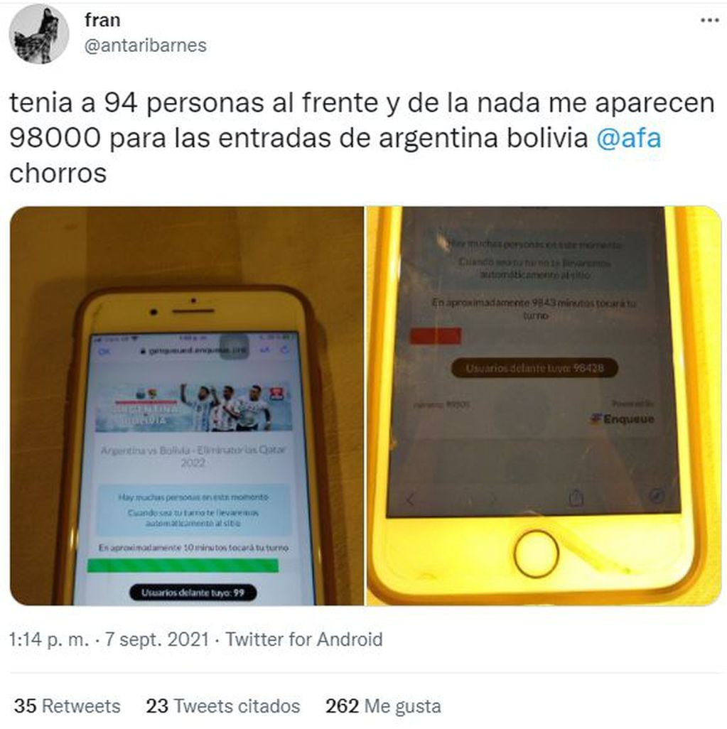 Problemas para adquirir entradas para Argentina-Bolivia.
