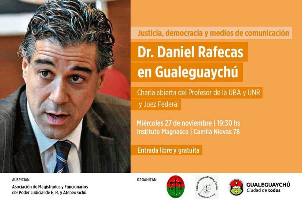 Daniel Rafecas en Gualeguaychú
Crédito: Centro Estudios Penales y Sociales