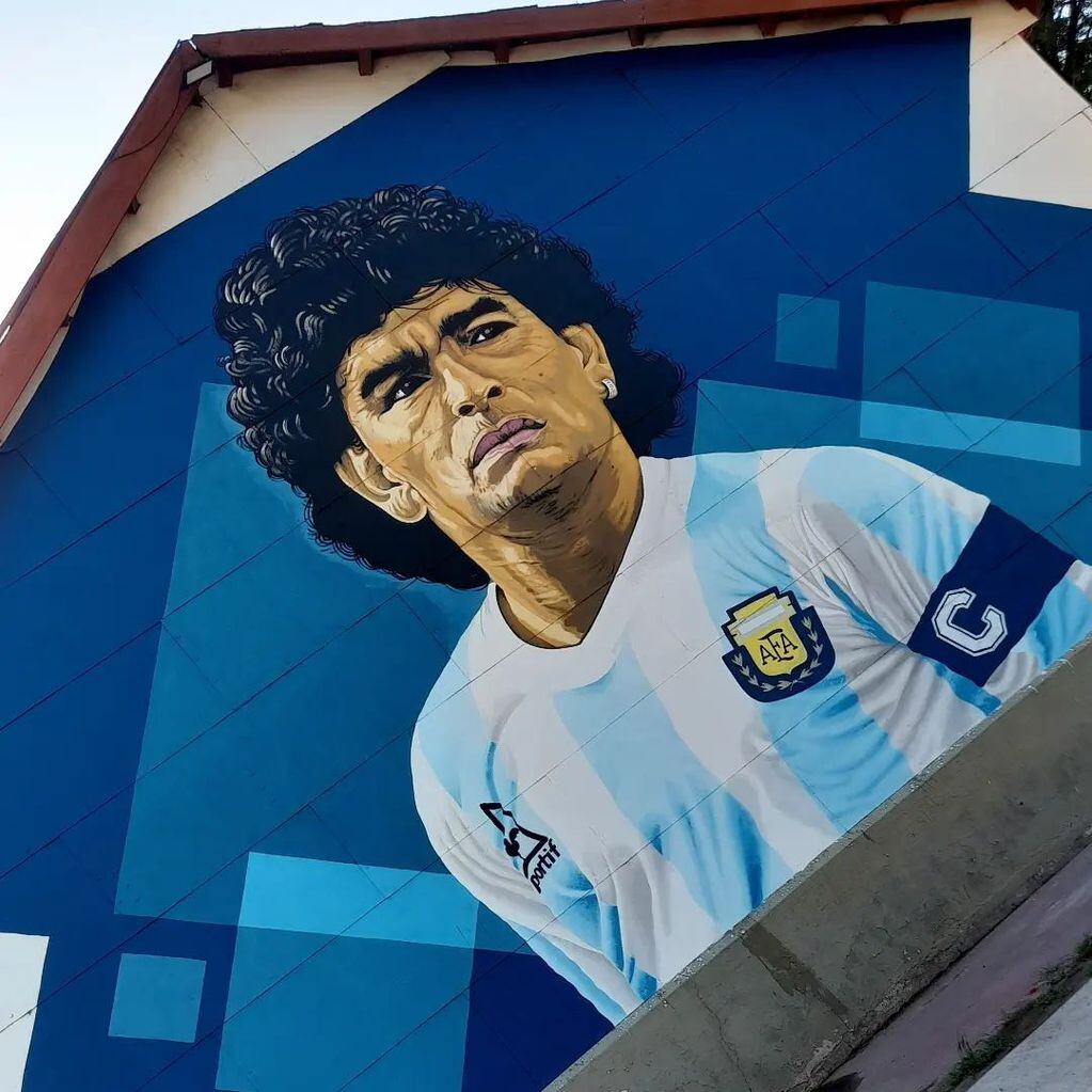 Mural Diego Maradona en Arroyito