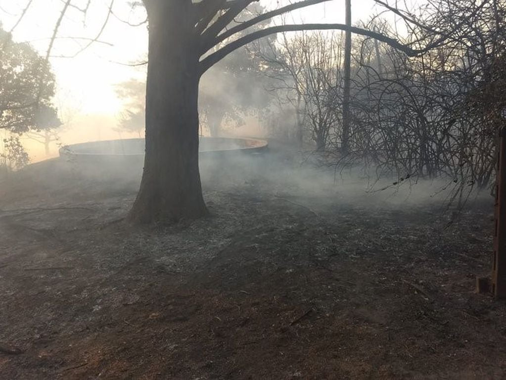 Incendio forestal en Villa Giardino contenido en un 90 por ciento.