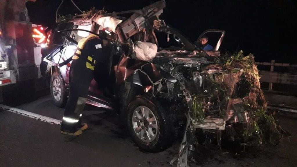 Accidente Ruta 1 Km 136 - Crédito: Policía de Ceibas