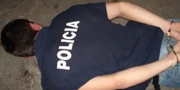Policía salta detenido