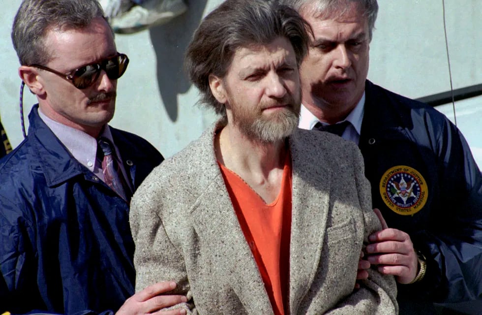 Theodore "Ted" Kaczynski en Helena, Montana, en 1996. (AP/John Youngbear/Archivo)