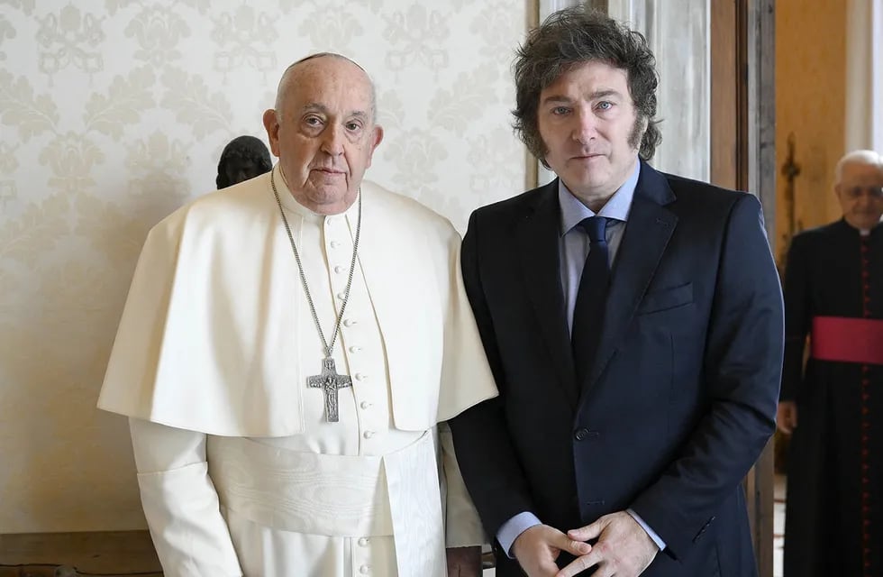 Javier Milei y el Papa Francisco, reunidos de manera privada en el Vaticano. Foto: Gentileza