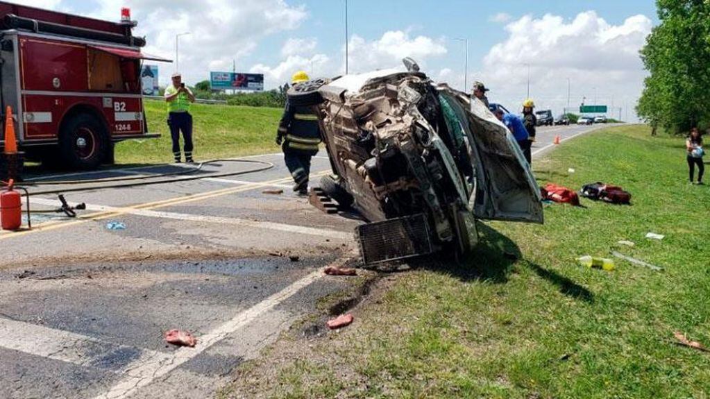 Accidente en autopista Córdoba - Carlos Paz. (Foto: ElDoce.tv).