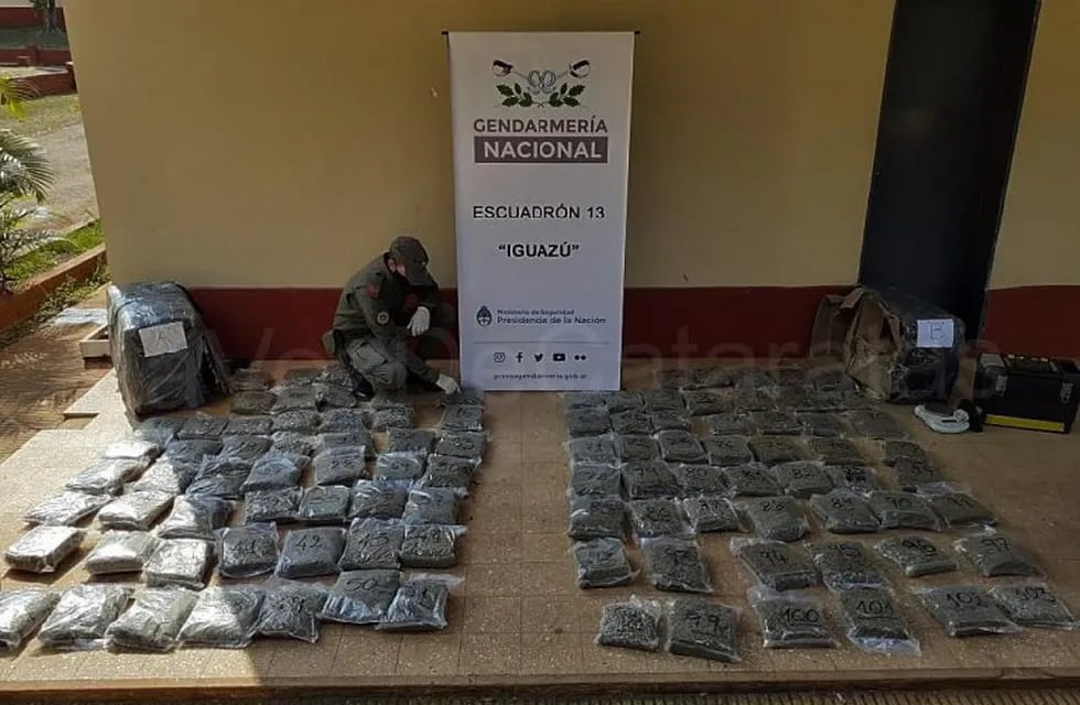 La droga fue secuestrada por personal de Gendarmería.