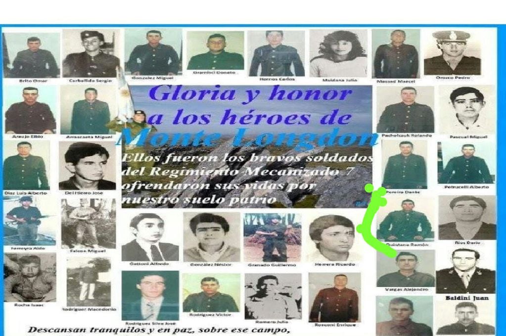Según los registros e imágenes enviadas por el VGM Alberto Altieri, Omar Ramírez luchó y cayó en la Batalla de Monte Longdon.