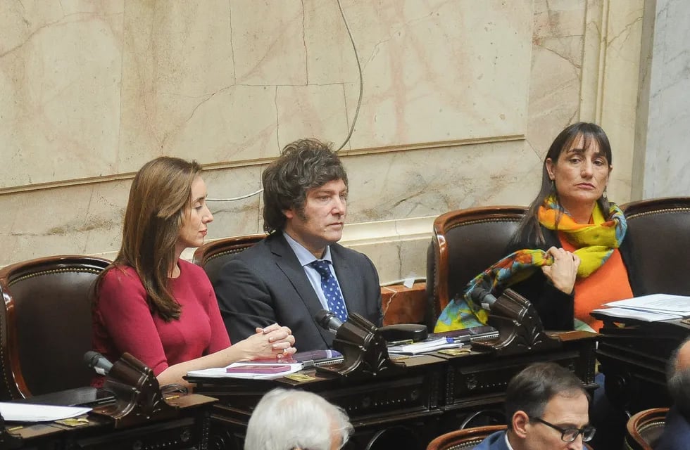 Javier Milei y Victoria Villarruel en la última sesión de la Cámara de Diputados (Foto: Federico López Claro)