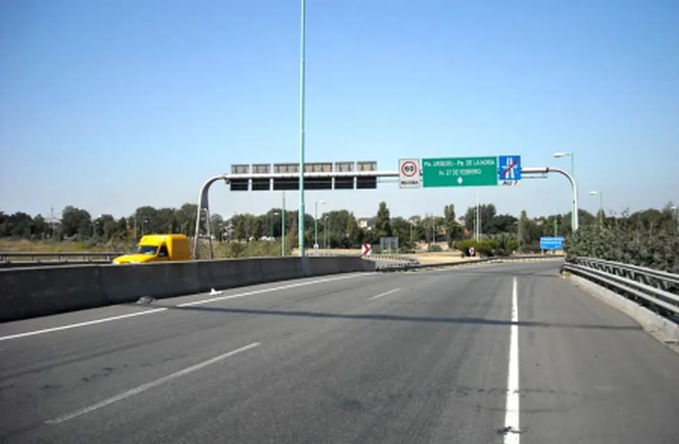 La autopista Presidente Cámpora donde sucedió el siniestro.