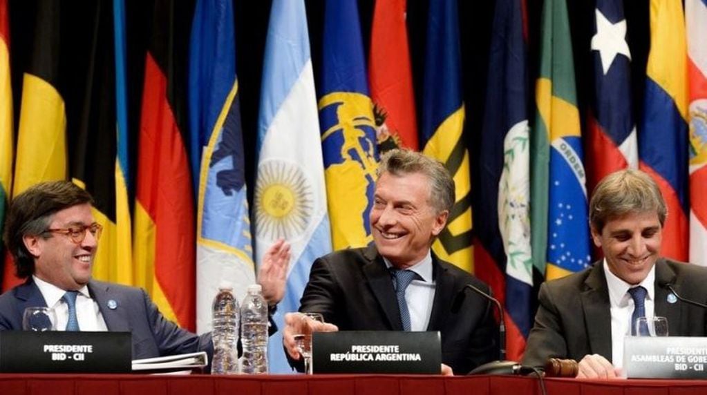 Macri expuso ante la Asamblea del Bid. (Foto: Clarín)