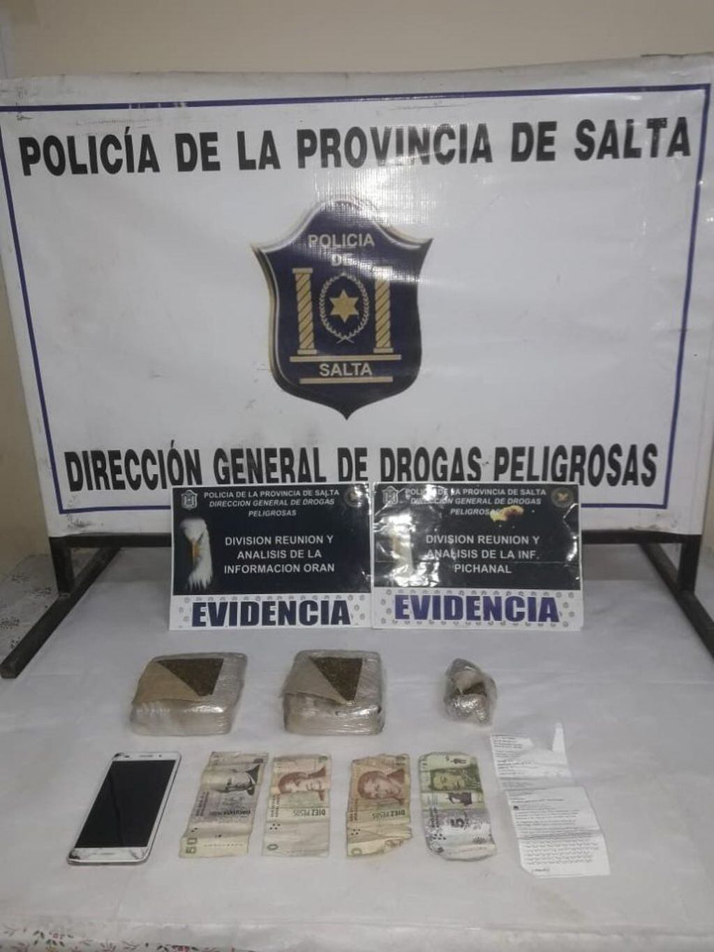 Múltiples golpes al narcotráfico durante el fin de semana en Salta. (Policía de Salta)
