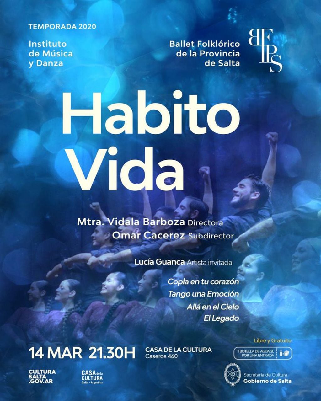 Presentación "Habito Vida" (Facebook BalletFolklórico de Salta Martín Miguel de Güemes)