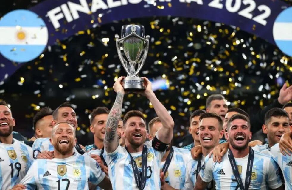 La Selección Argentina cuando ganó la Finalissima 2022.