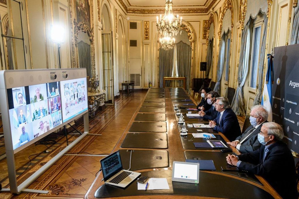 Reunión virtual del Alberto Fernández con los gobernadores