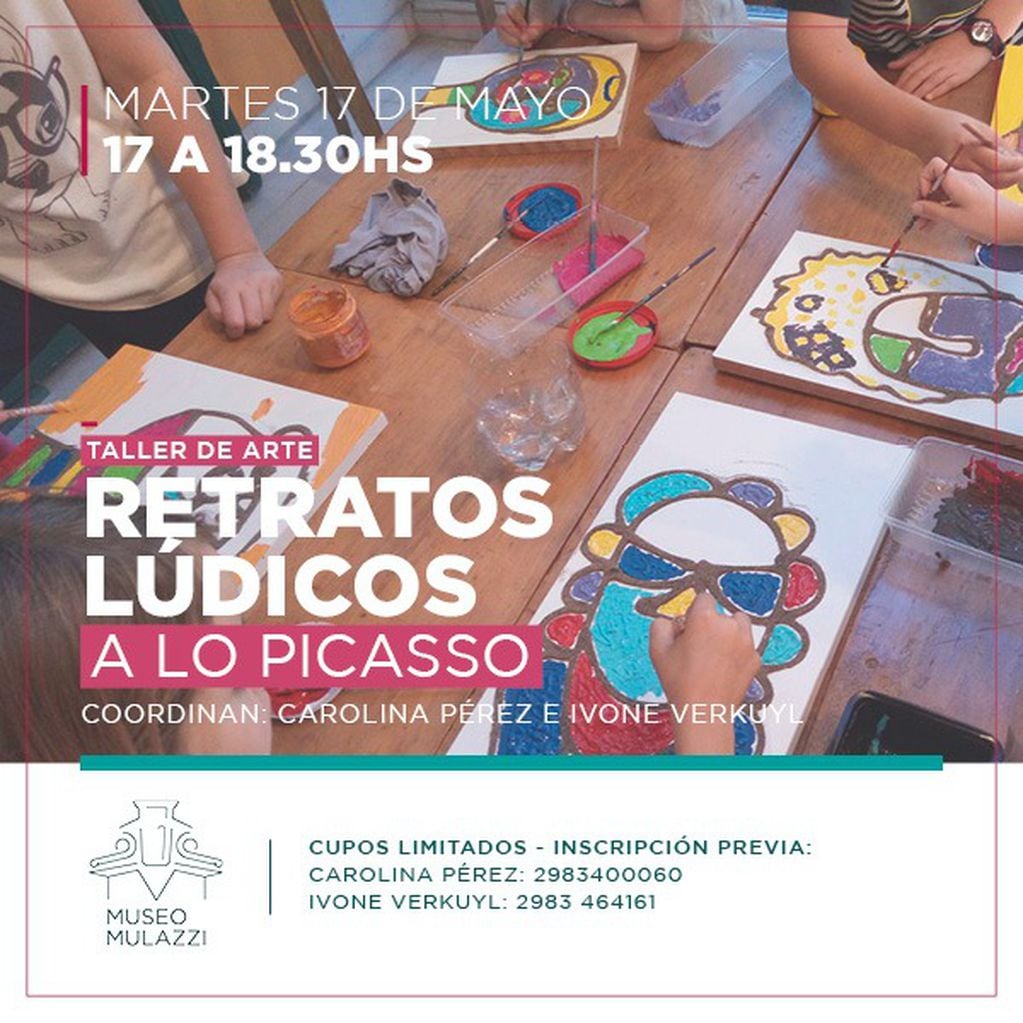 Taller de Arte para niños: "Retratos lúdicos a la manera de Picasso"