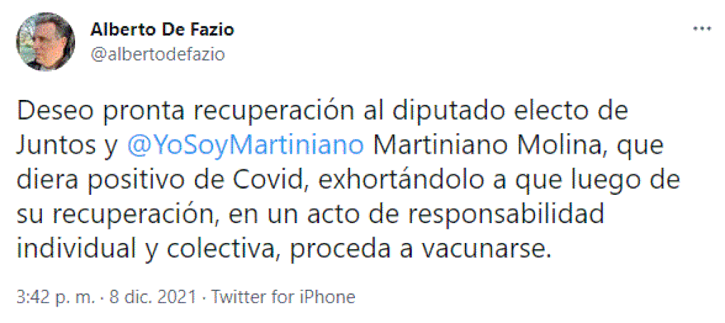 La respuesta del oficialismo en Quilmes sobre el contagio de Martiniano Molina