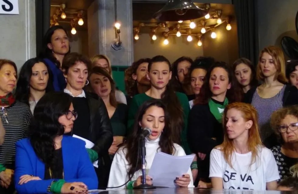 Conferencia de prensa de la actriz Thelma Fardin y el colectivo Actrices Argentinas. (Clarín)