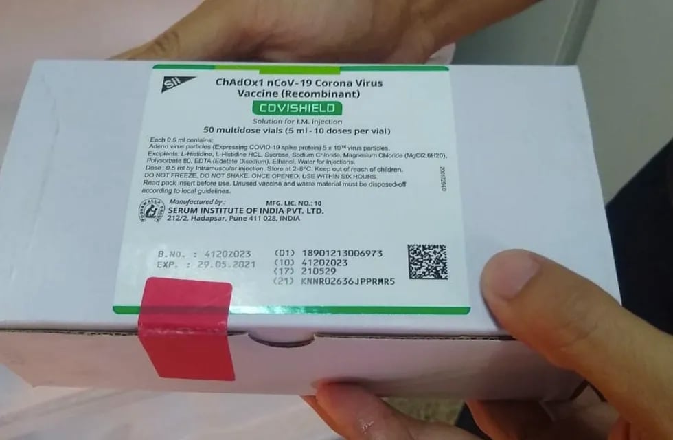 Llegaron las primeras dosis de la vacuna Covishield a Salta (imagen ilustrativa)