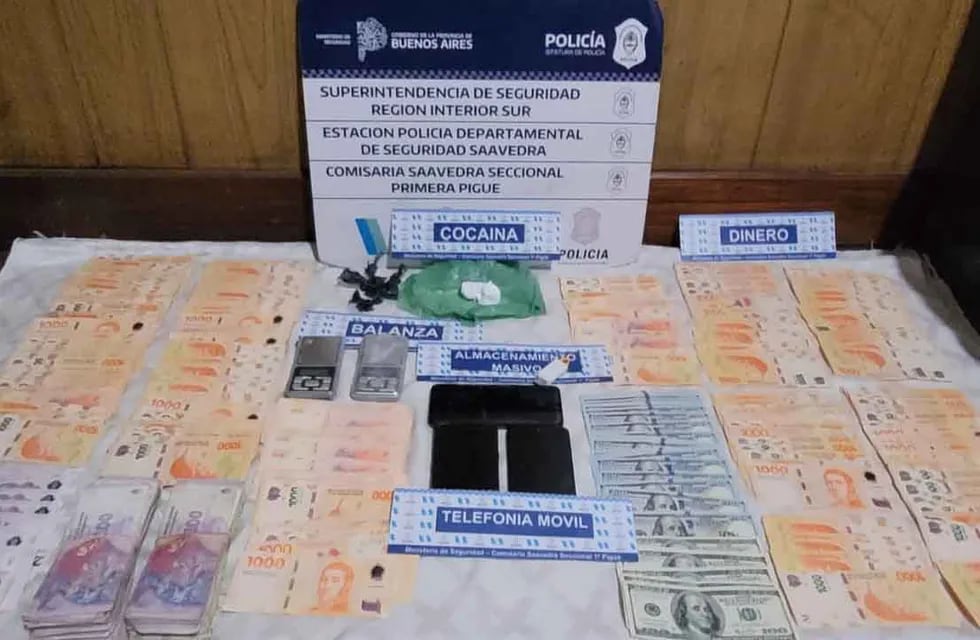 Una pareja puntaltense fue detenida en Pigüé por venta de drogas