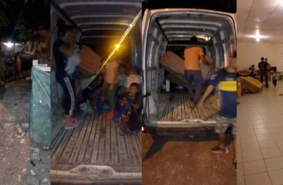 Familias evacuadas de Paraná.