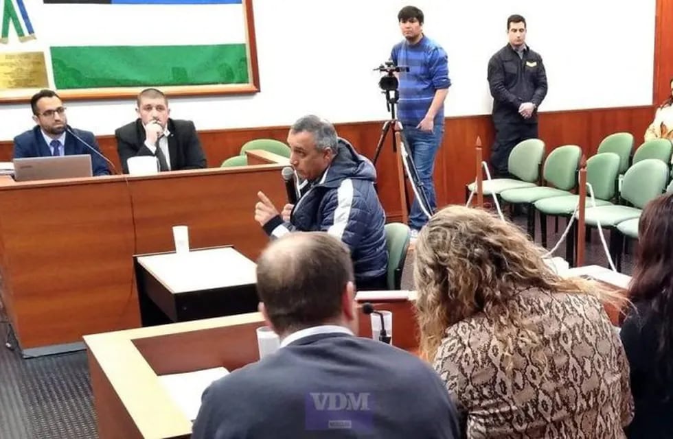 Pablo Cabrera durante el juicio en su contra. Gentileza VDM.