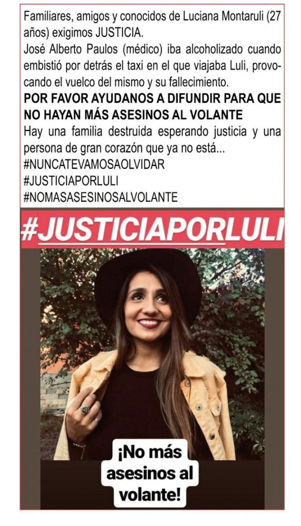 Pedido de Justicia por Luli.