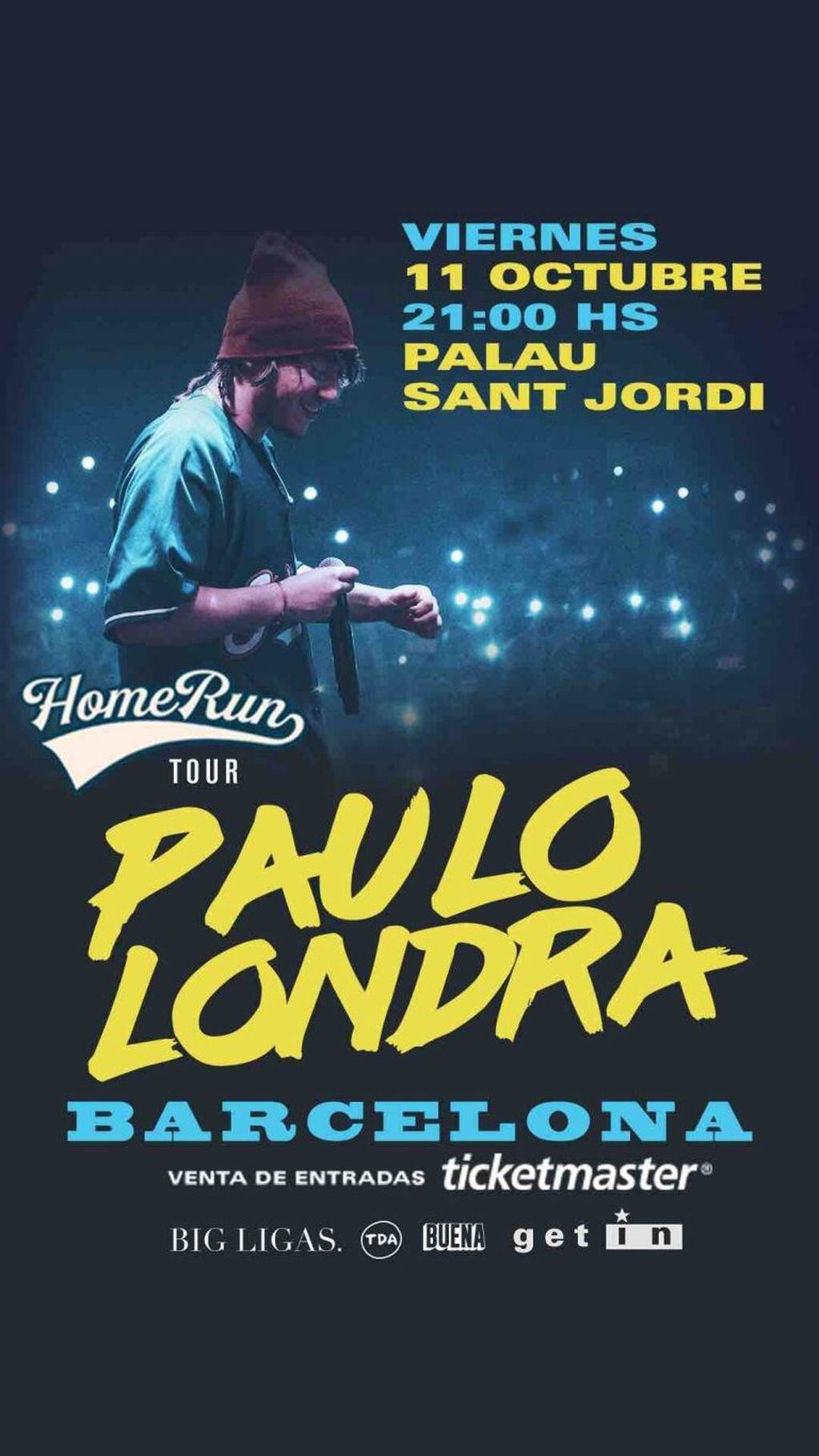 Paulo Londra actuará en el Palau Sant Jordi el 11 de octubre.