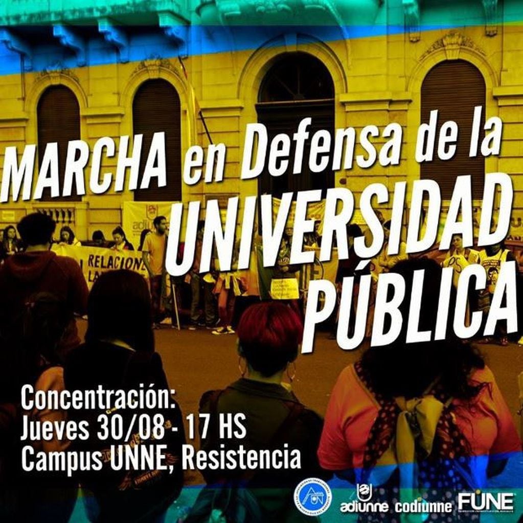 Marcha en defensa de la Universidad Pública en Resistencia. (Fuente: Chaco Día por Día)