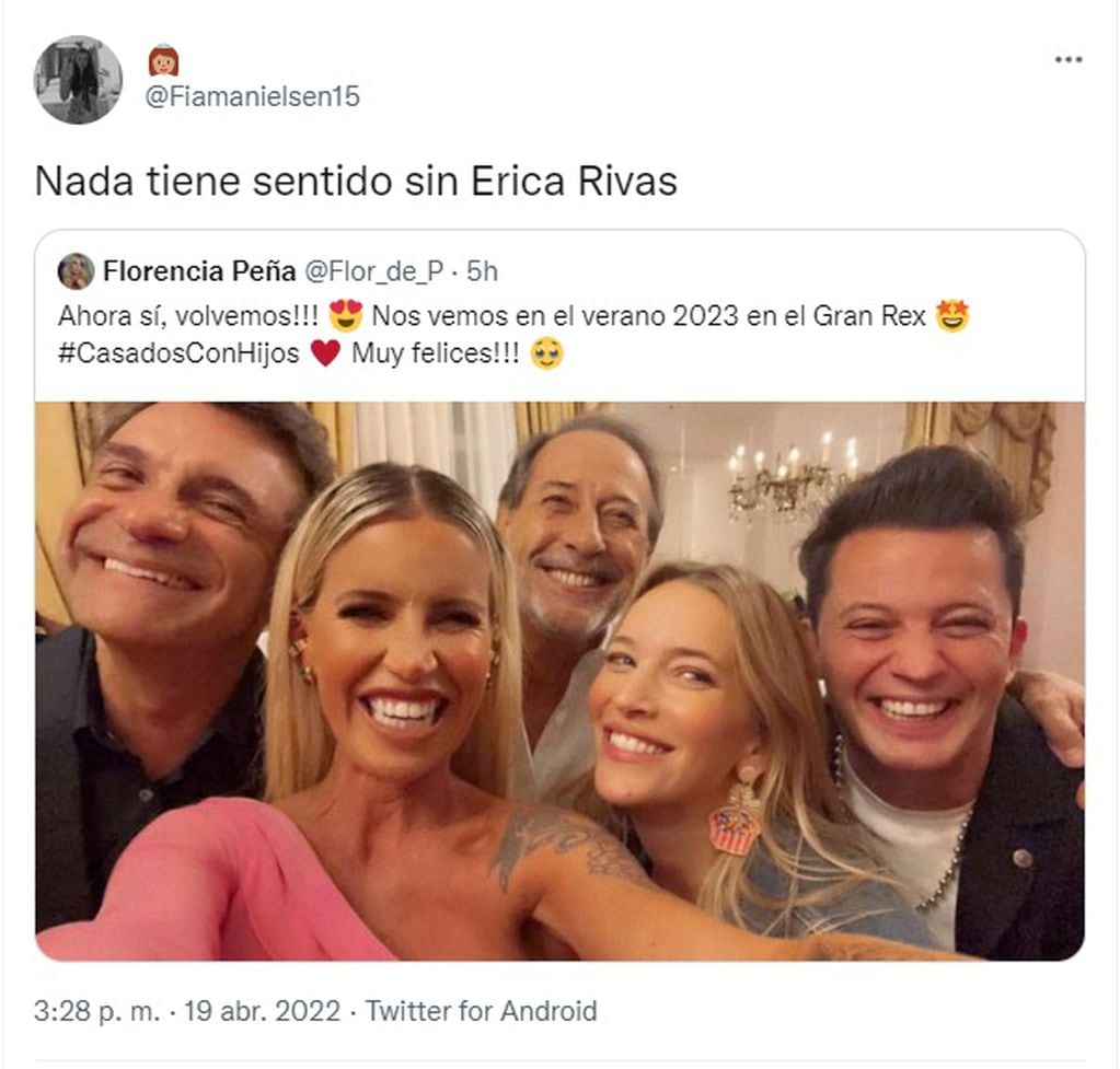 La reacción en las redes por la ausencia de Érica Rivas