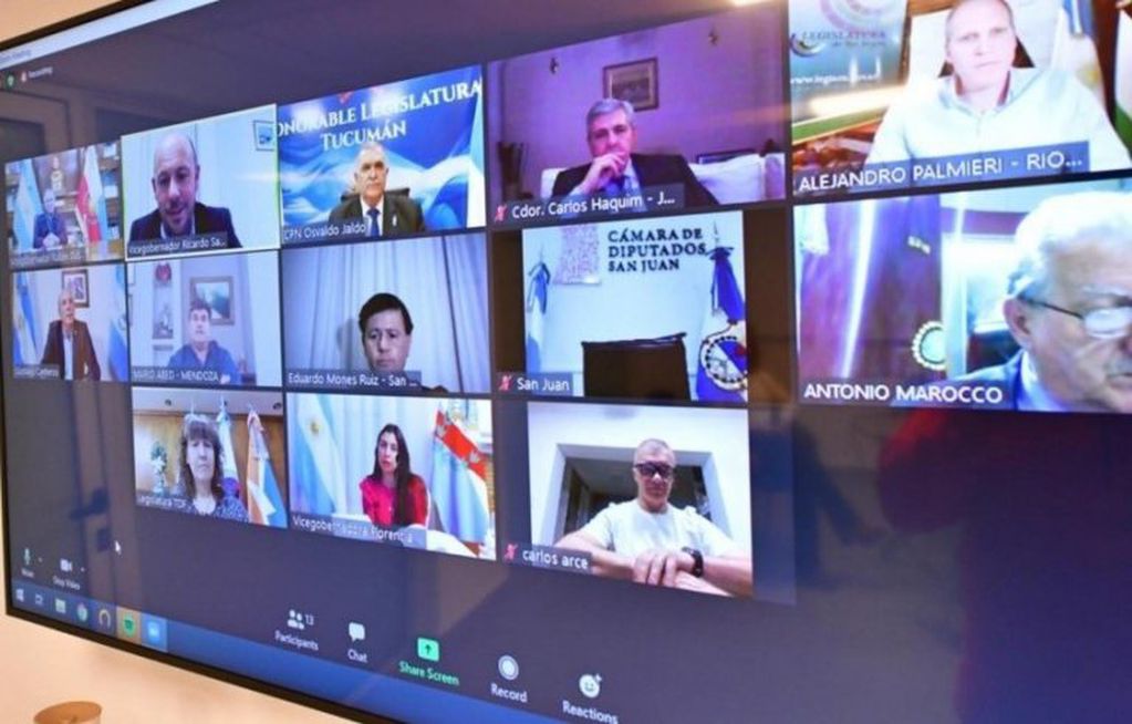 Haquim participó de una reunión virtual con sus colegas de distintas provincias, en la que intercambiaron información y experiencias ante la pandemia de coronavirus.