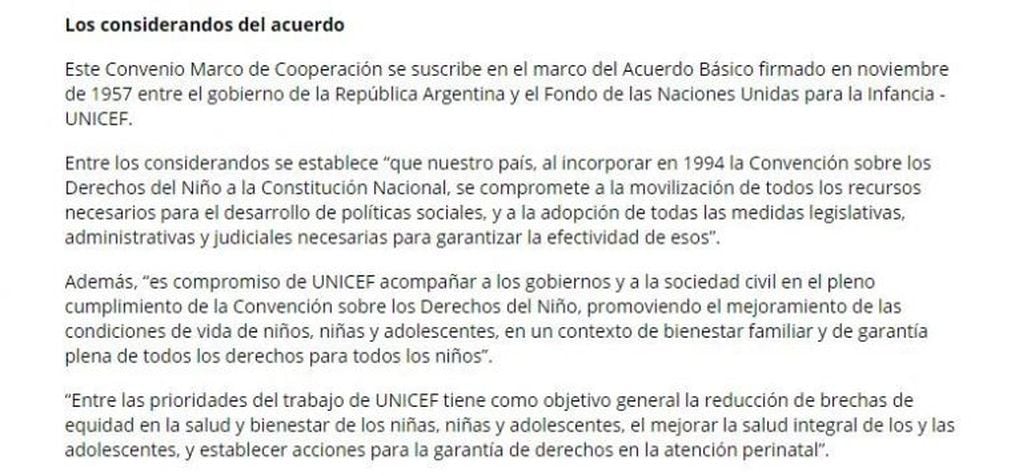Los considerandos del acuerdo - Convenio entre la UNLP Y UNICEF (unlp.edu.ar)