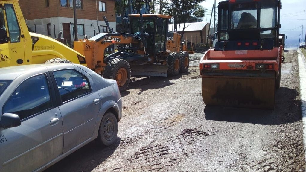 Ushuaia: Obras de pavimentación