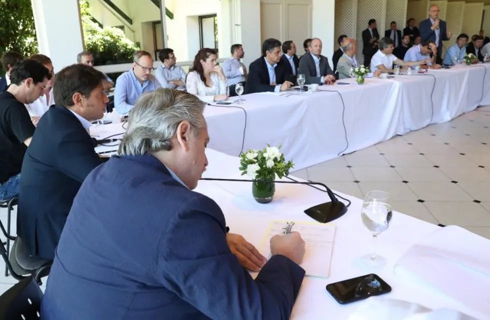 Alberto Fernández se reunió con los intendentes del gba (Foto: Presidencia)