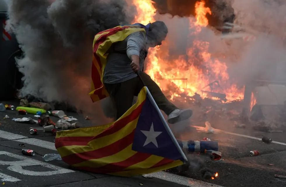 Protestas en Barcelona. (AFP)