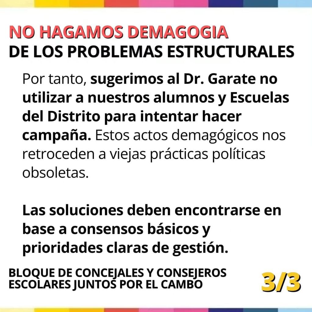 Concejales de Juntos Tres Arroyos “No hagamos demagogia de los problemas estructurales”