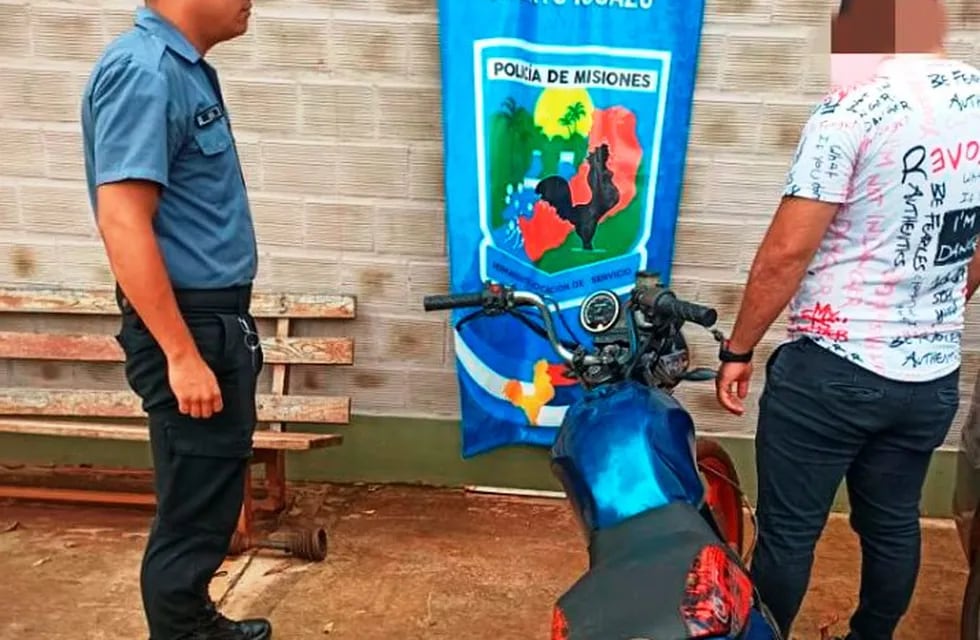 La moto fue denunciada como robada en Andresito.