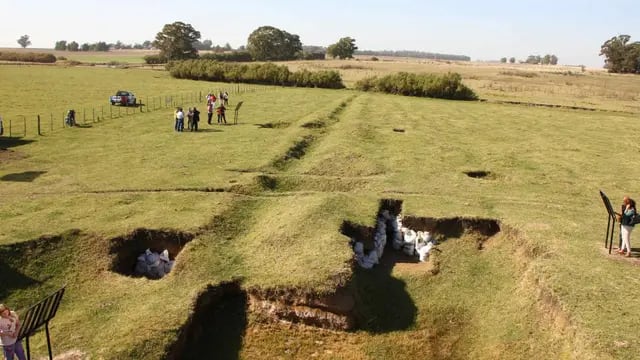 Lugar. El sitio arqueológico Arroyo Seco II está compuesto por varias capas de materiales de sucesivas ocupaciones humanas. La más antigua es de hace 14 mil años. (Museo Mulazzi de tres arroyos)