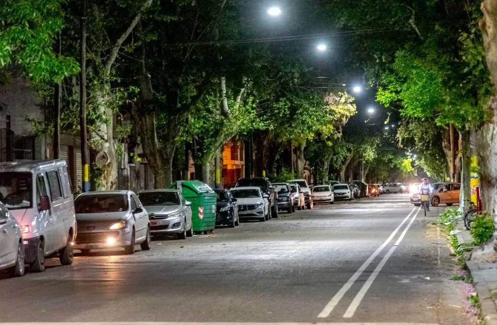 Barrio Arroyito de Rosario con nuevas luces LED