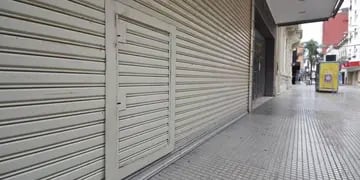 Comercio cerrado en Rosario
