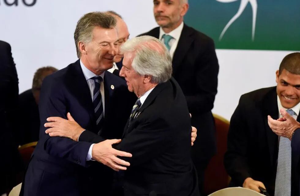 Mauricio Macri asumió la presidencia pro tempore en diciembre en Montevideo. (AP)