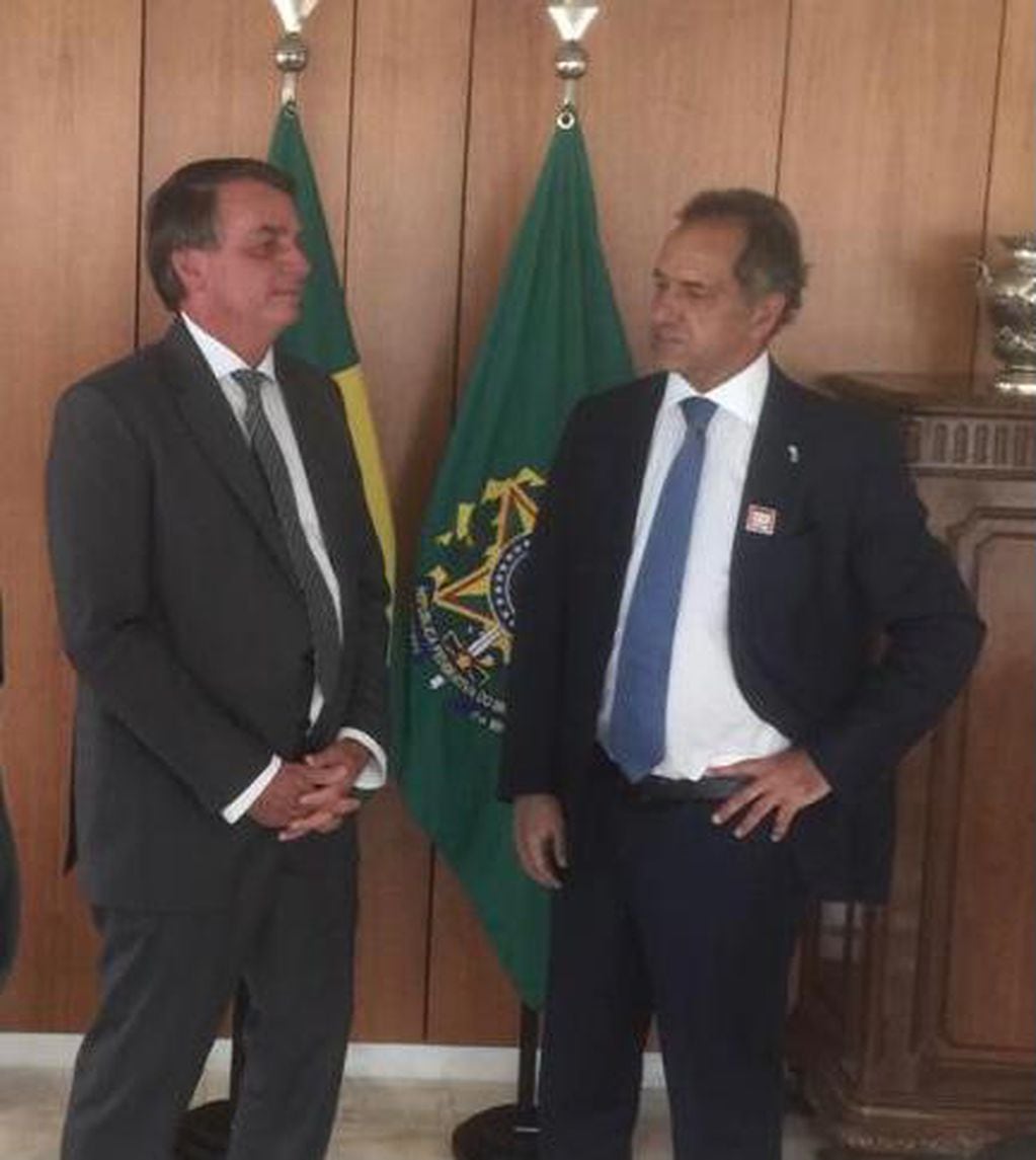 Jair Bolsonaro recibió a Daniel Scioli y garantizó las exportaciones de trigo argentino a Brasil.