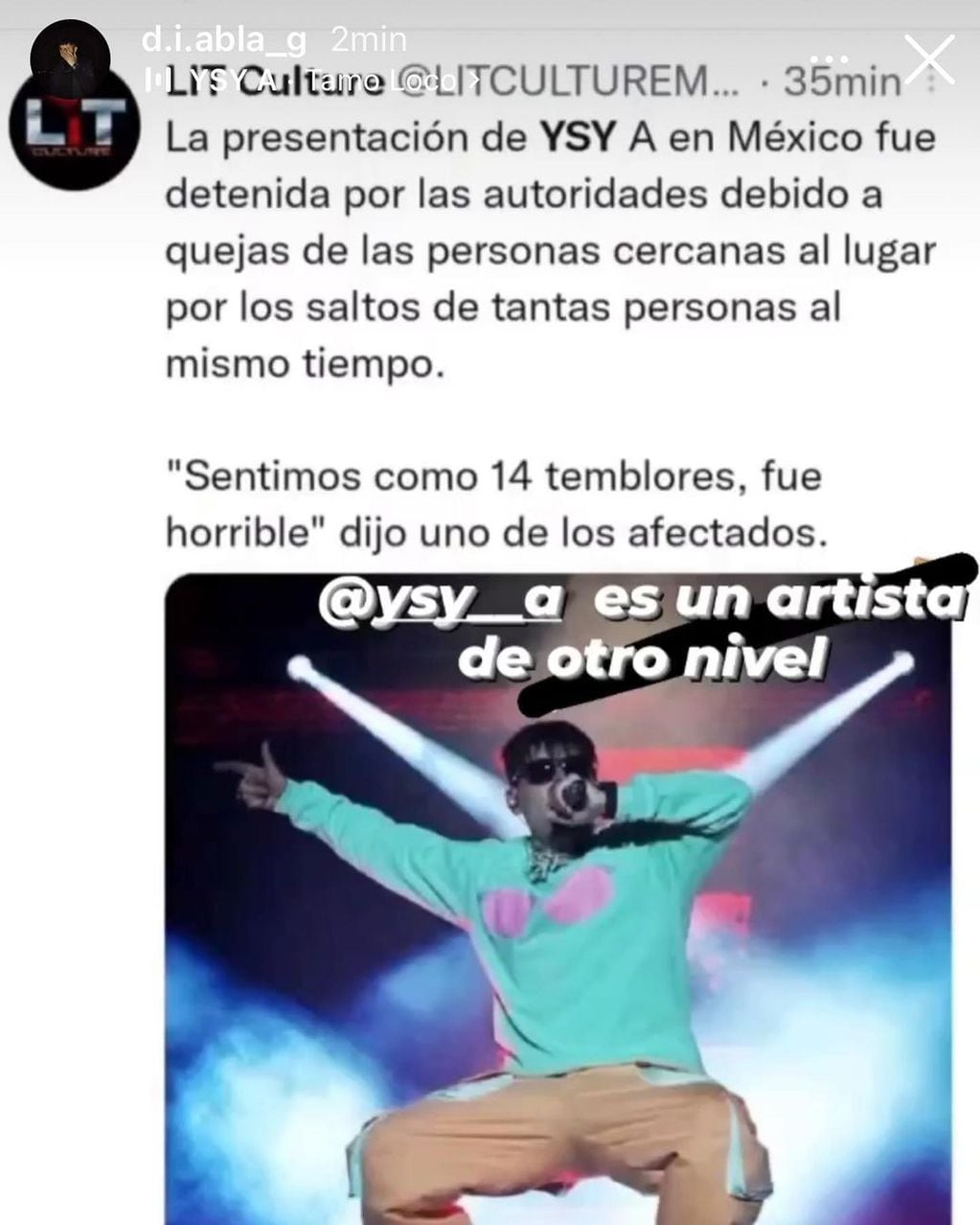 El verdadero “Ysysmo”: Ysy A debió cancelar su show en México por causar temblores