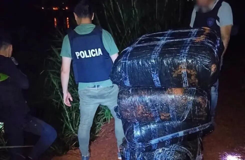 La policía incautó más de 200 kilos de marihuana ingresada desde Paraguay.