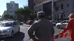 Cortaron Avenida Pellegrini en Rosario por obras